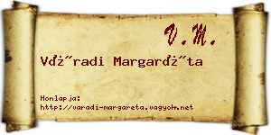 Váradi Margaréta névjegykártya